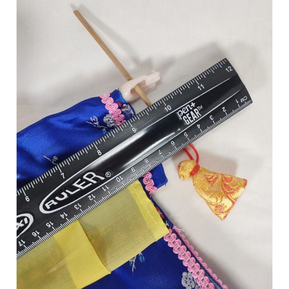 Vintage Hand Glove Puppet Male Figure In Blue With Stand - Picture 16 of 16